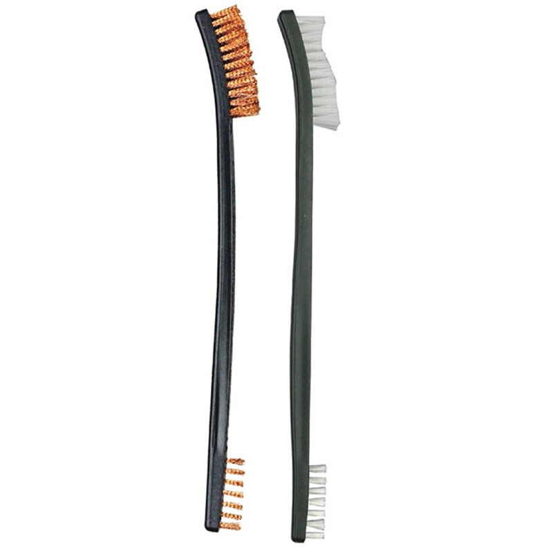 డబుల్ ఎండ్ యుటిలిటీ గన్ క్లీనింగ్ హ్యాండ్ బ్రష్ బ్రాస్ వైర్లు