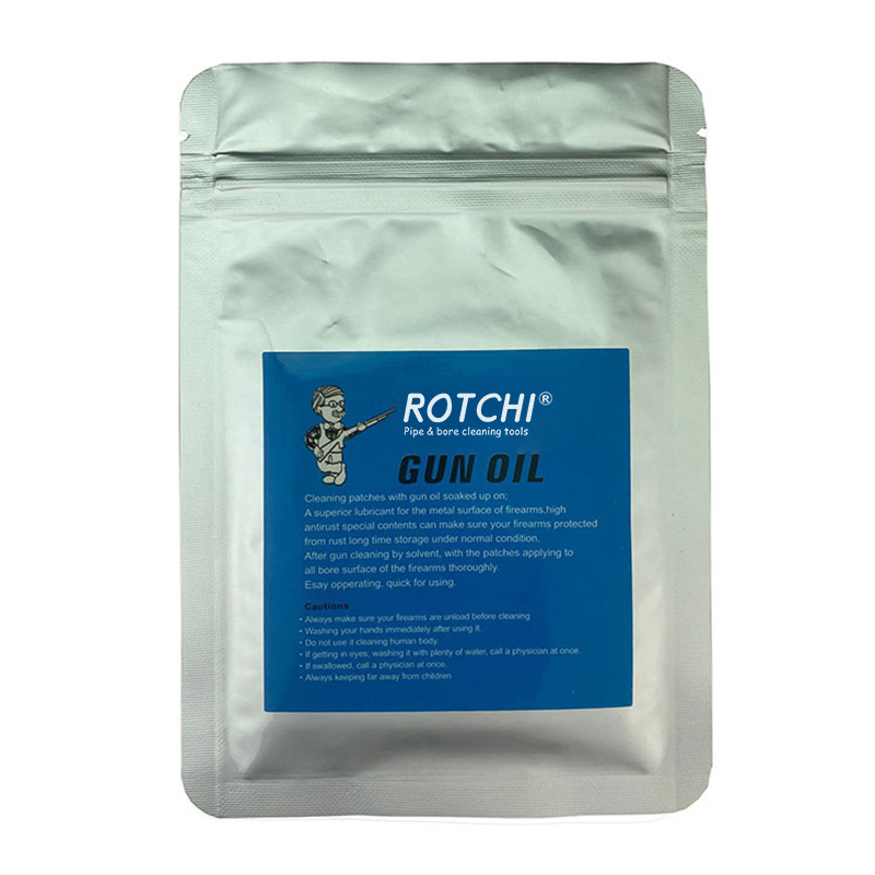 ప్యాక్డ్ ఆయిల్ అబ్సార్బ్డ్ గన్ క్లీనింగ్ ప్యాచ్‌లకు ఎదురుగా